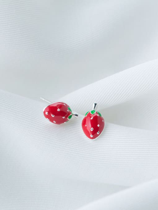 Rosh S925 Silver  Mini Strawberry stud Earring 0