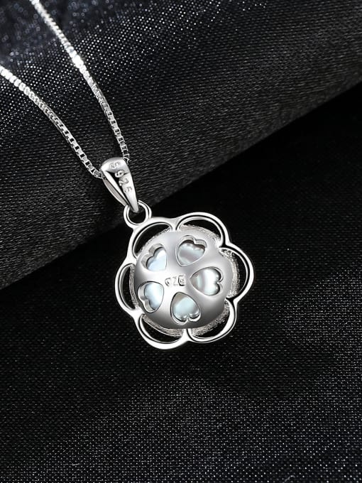 CCUI Sterling Silver Natural Freshwater Pearl Flower Necklace 3