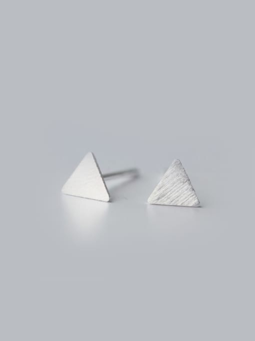 Rosh S925 Silver Simple Small Triangle Lovers Stud cuff earring 0