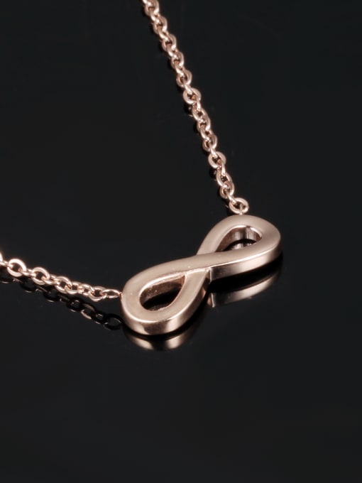 Open Sky Stainless Steel With Rose Gold Plated Simplistic Monogrammed Necklaces 1