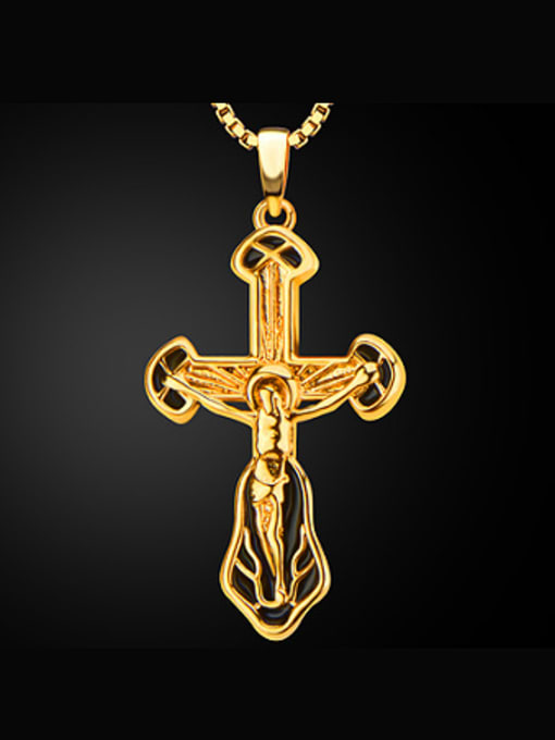 Days Lone Retro Cross of Jesus Christ Necklace 0