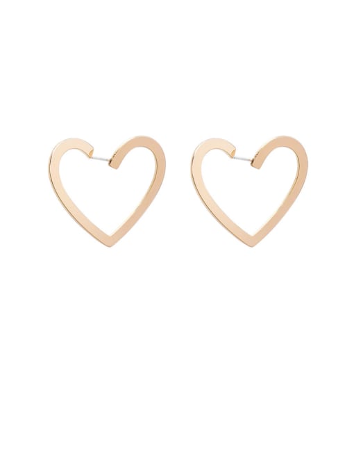 A love money Alloy With Rose Gold Plated Smooth Simplistic Geometric Stud Earrings