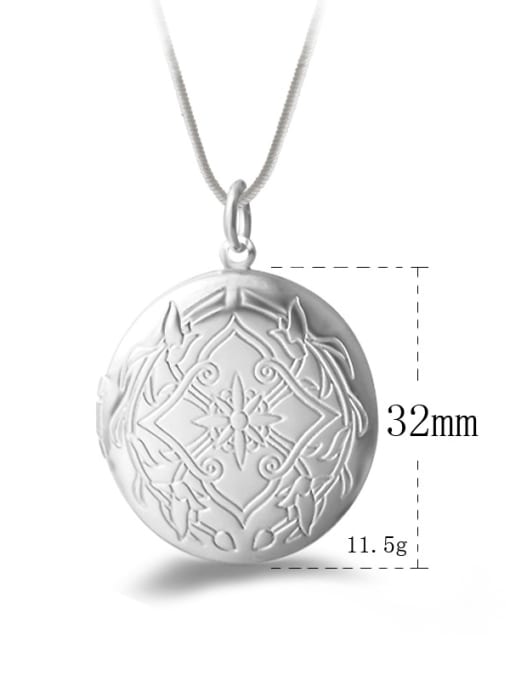Ya Heng Personalized Round Box Pendant Copper Necklace 3