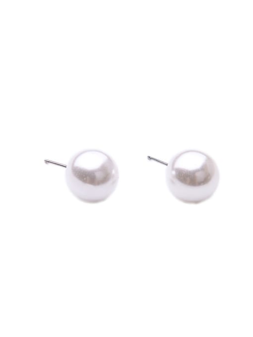 KM Exaggeration Red Lips Pearl stud Earring 1