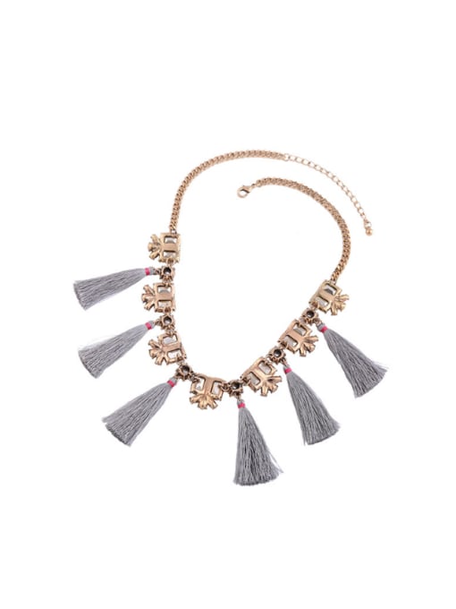 KM Alloy Individual Tassel Sweater Necklace 2