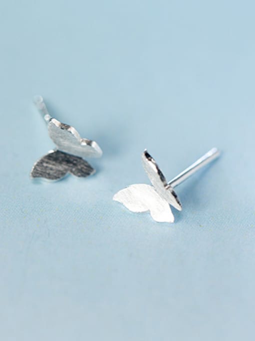 Rosh All-match Butterfly Shaped S925 Silver S925 Silver Stud Earrings 0