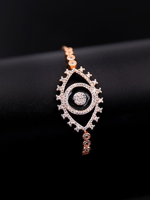 Rose Gold 2018 Hollow Eye Shaped Stretch Bracelet