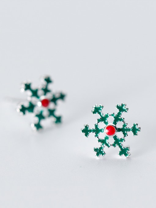 Snowflake Christmas series :Sterling Silver sweet candy Christmas  lovely  Earrings