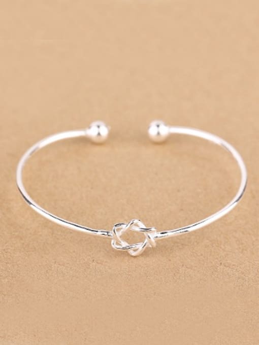 Peng Yuan Simple Six-pointed Star Opening Bangle 0