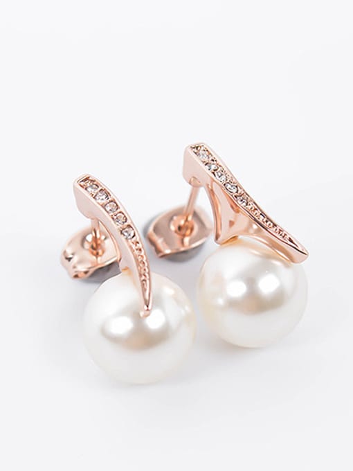 BESTIE Alloy Rose Gold Plated Fashion Pearl Two Pieces Jewelry Set 1