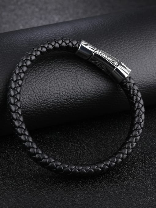 Open Sky Punk style Personalized Artificial Leather Bracelet 2