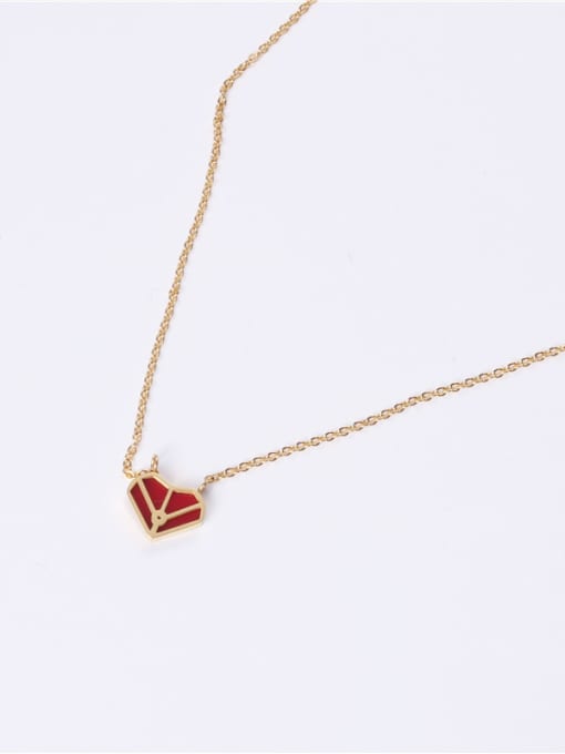 GROSE Titanium With Gold Plated Simplistic Heart Locket Necklace 1