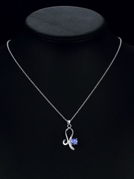 OUXI Simple Zircon Geometrical Women Necklace 1