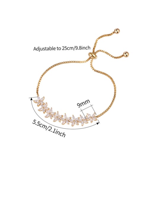 Mo Hai Copper With Cubic Zirconia  Fashion Flower Adjustable Bracelets 4