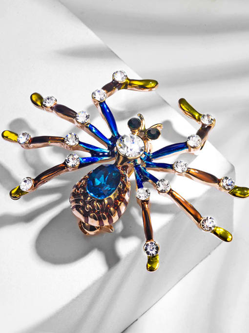 ALI Alloy With 18k Gold Plated Trendy Insect spider Brooches 1