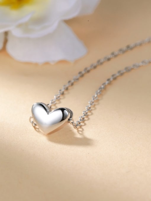 One Silver 2018 Heart Shaped Necklace 3