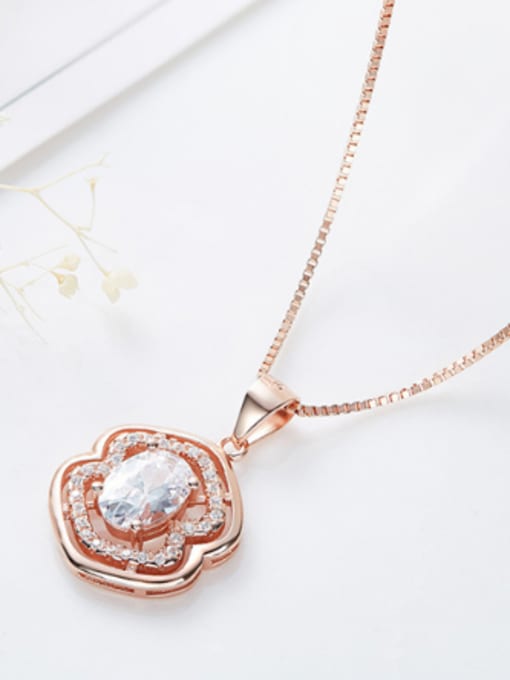 CEIDAI Fashion austrian Crystal Rose Gold Plated Necklace 2