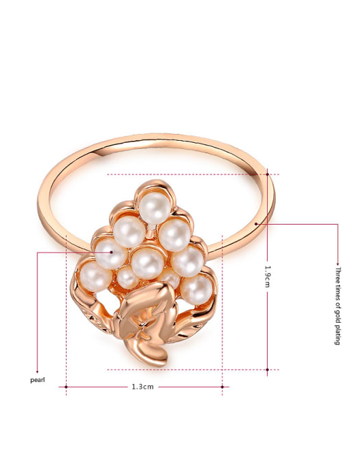 Ronaldo Trendy Strawberry Shaped Artificial Pearl Ring 1