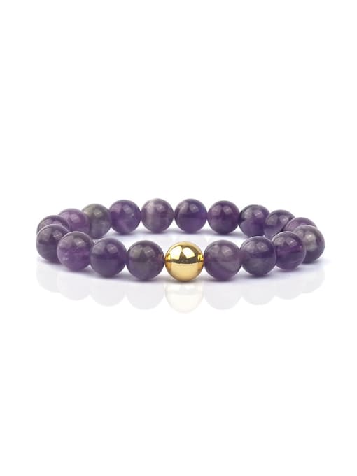 KSB010-1G Natural Amethyst Beads Fashion Women Bracelet