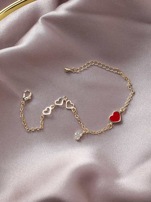 Girlhood Alloy With Gold Plated Fashion Heart Bracelets 0
