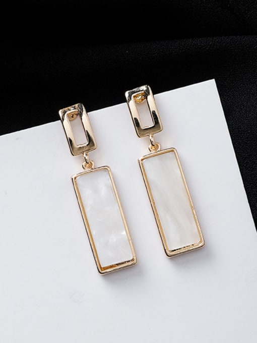 Main plan section Alloy With Gold Plated Simplistic Geometric Drop Earrings