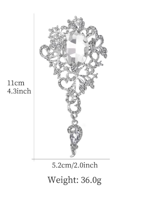 Mo Hai Alloy With Platinum Plated Exaggerated Flower Brooches 2