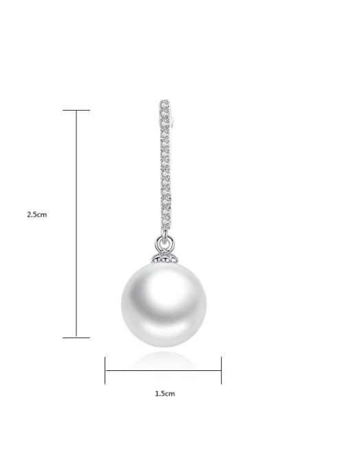 BLING SU Copper With pearl Fashion Ball Drop Earrings 4