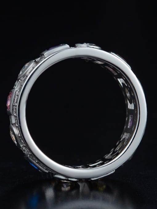 UNIENO Multi-color Zircon Ring 2
