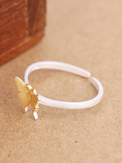 Peng Yuan Gold Plated Butterfly Opening Midi Ring 1