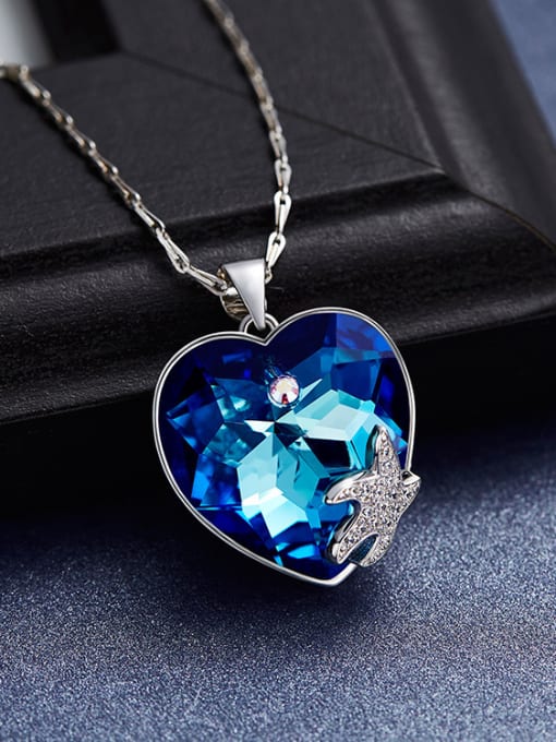 CEIDAI Heart-shaped austrian Crystals Necklace 2