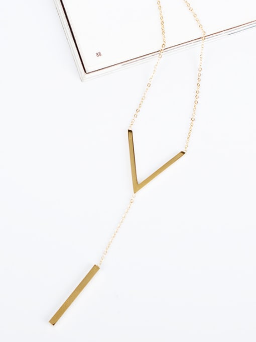 Lang Tony Delicate 16K Gold Plated V Shaped Necklace 1