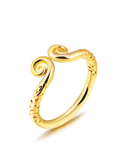 Open Sky Personalized Gold Plated Opening Ring 0