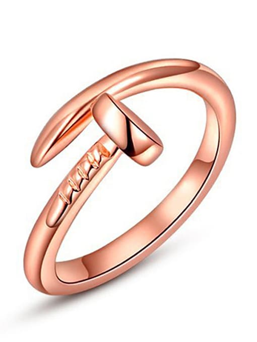 Rose Gold Fashion Women Simple Style Opening Ring