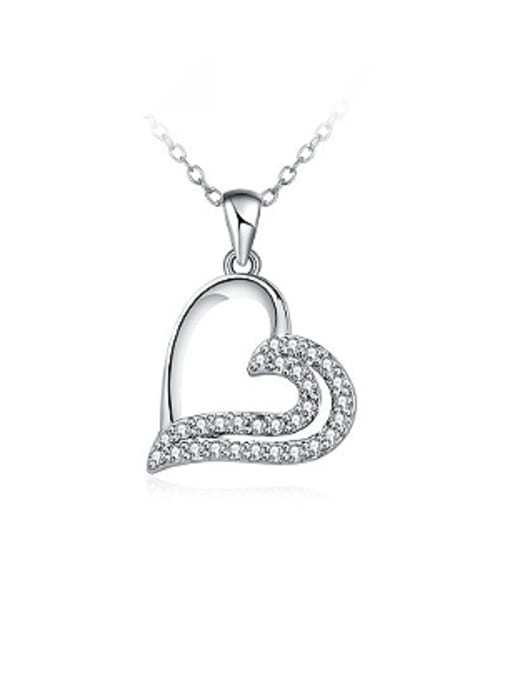 Ronaldo Beautiful Heart Shaped Rhinestones Necklace 0