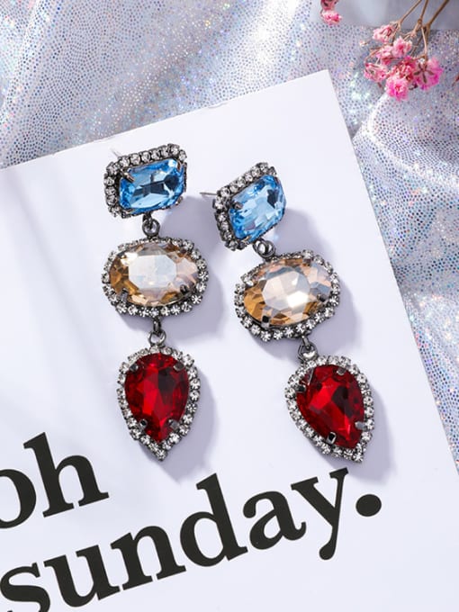 color Alloy With Gun Plated Vintage  Cubic Zirconia Party Drop Earrings