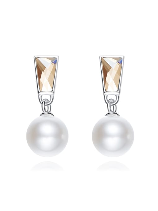 CEIDAI Fashion Freshwater Pearl austrian Crystal Stud Earrings 0