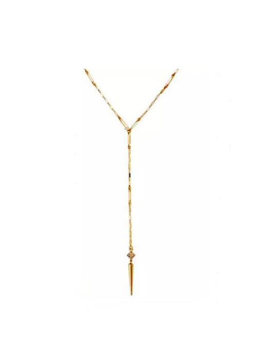 KM Simple Line Alloy Long Necklace 1
