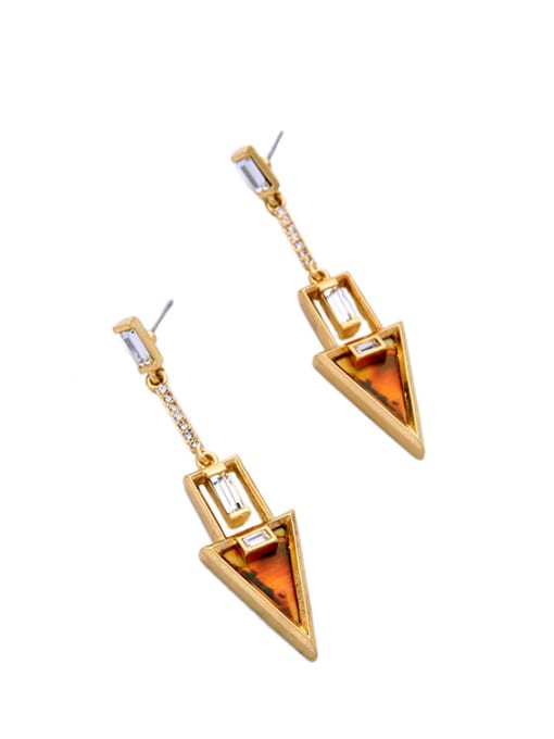 KM Exquisite Luxury Triangle drop earring 1