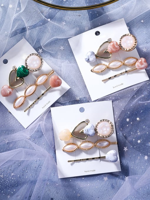 Girlhood Alloy With Rose Gold Plated Fashion Heart Barrettes & Clips