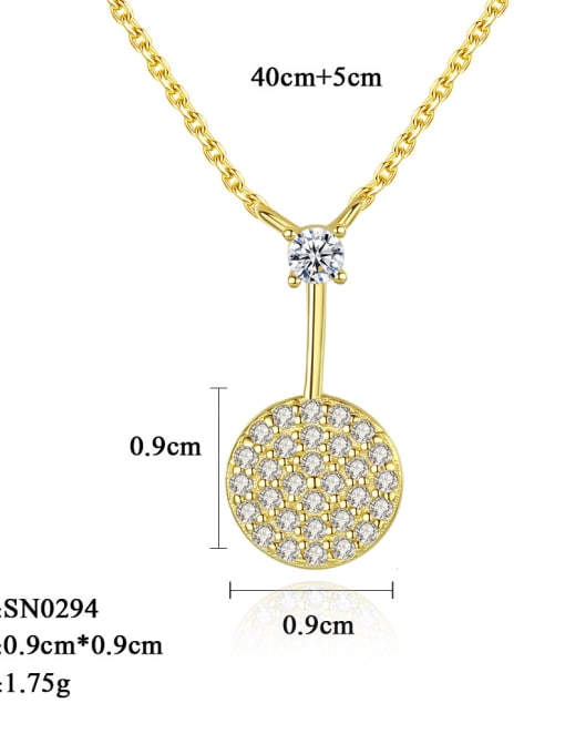 CCUI Sterling Silver with AAA zircon plated 18K gold necklace 4
