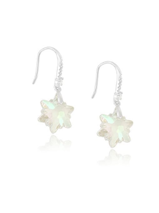 Green Fashion Flowery Austria Crystal Earrings