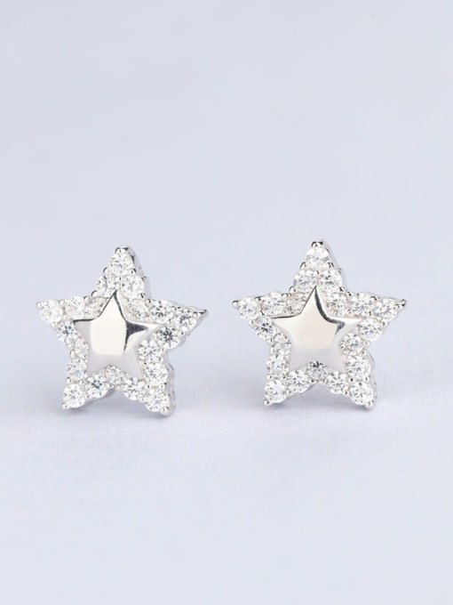 One Silver All-match Star Shaped stud Earring 0