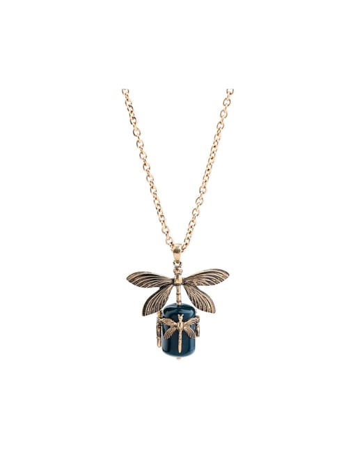 KM Lovely Dragonfly Resin Alloy Necklace 0