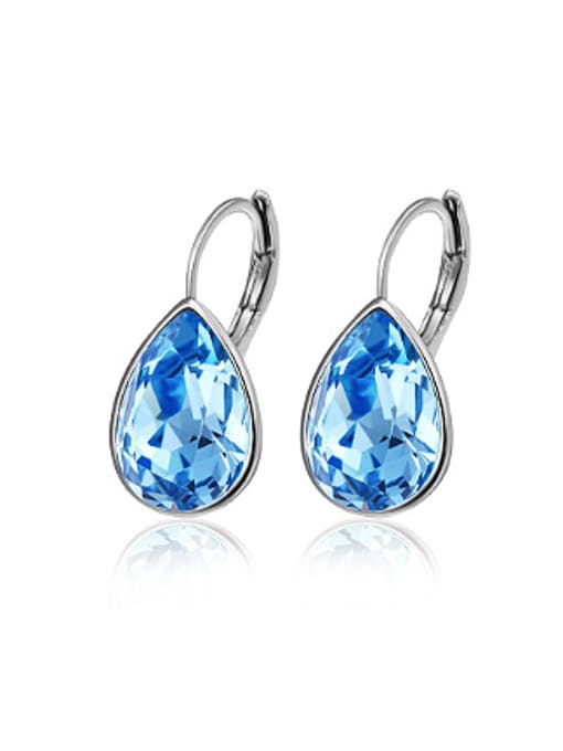 Blue Water Drop Austria Crystal Earrings