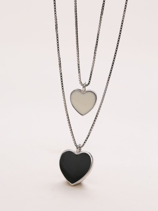 One Silver Heart Carnelian Necklace 2