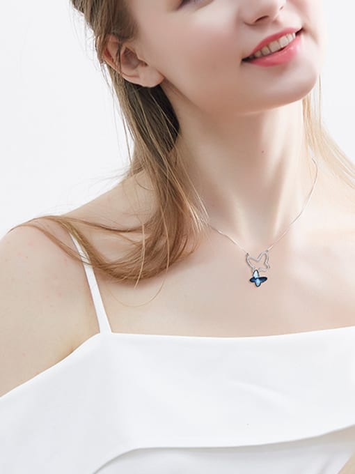 CEIDAI 2018 2018 S925 Silver Butterfly-shaped Necklace 1