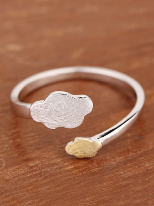 1 Clouds shaped Opening Midi Ring