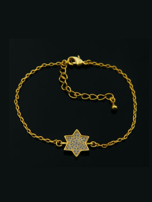 Golden Star Shaped Copper Bracelet