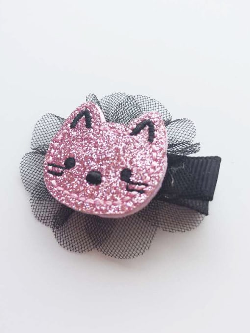 Pink Hairpin Kitty Glitter Hair clip