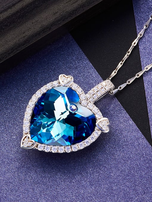 CEIDAI austrian Crystal Heart-shaped Necklace 3